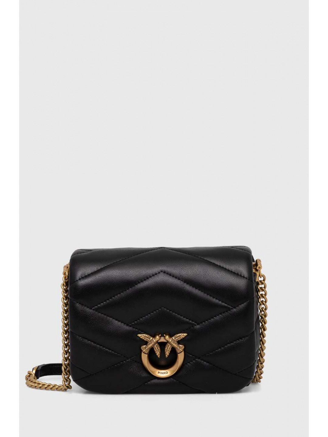 Kožená kabelka Pinko černá barva 101584 A1ET